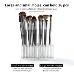 26 Holes Acrylic Nail Brushes Storage Holder Makeup Brushes Organizer Nail Tools Stand Storage Showing Shelf Pens Display Case