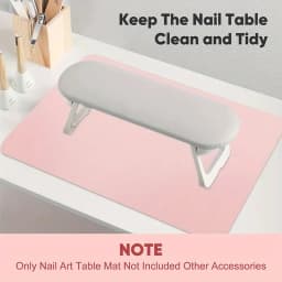 Nail Art Table Mat Soft Foldable Manicure Hand Rest Pad Waterproof Scratch Easy-Clean Office Desk Mat Portable PU Leather Pads