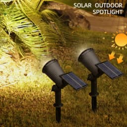 9/4 LED Solar LED Light Spotlights Outdoor IP65 Waterproof Lights Brightness Adjustable for Garden Backyard Driveway Patio Decor