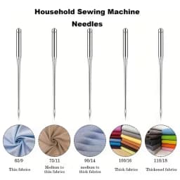 100PCS Universal Stainless Steel Sewing Machine Needle for Singer, Brother, Janome, Varmax, Sewing Needles with Sizes 65/9 75/11