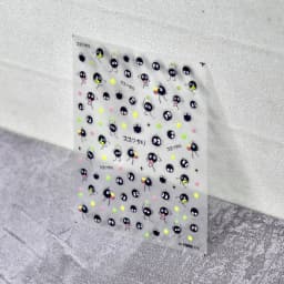 1Pcs Chibi Character Susuwatari Eggette Cute Anime Cartoon Nail Stickers Kawii Nail Art Weeb Cartoon Relief Self Adhesive Decal