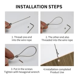 10-20pcs Steel Wire Rope Cable Clamp, Adjustable Metal Fixture Suitable for 1-4mm Stainless Steel Wire Rope