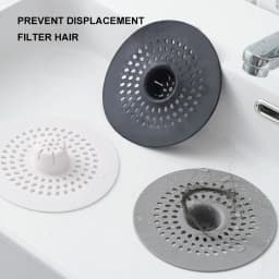 Anti-blocking Silicone Floor Drain Sticker Bathroom Sewer Hair Filter Drain Cover Floor Drain Mat for Kitchen Anti-cockroach