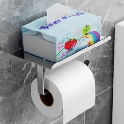 Toilet Paper Holder With Mobile Phone Placement Shelf Holder Toilet Roll Paper Storage Shelf Tissue Holder Bathroom Accessories