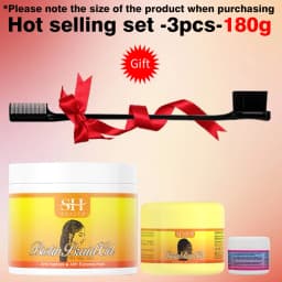 Edge Control Gel Set Hair Braiding Gel Biotin Anti Break Hair Wax Non-Greasy Hair Styling Cream Anti-Frizz Wax Stick For Wig