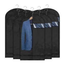 5PCS Dustproof Clothing Covers Waterproof Clothes Dust Cover Coat Suit Dress Protector Hanging Garment Bags Closet Organizer