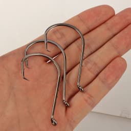 FISH KING 25/50PCS Double Back Stab Saltwater Fishing Hooks Strong Circle Fishhook Bait Catfish Fishing Eagle Claw Circle Hooks