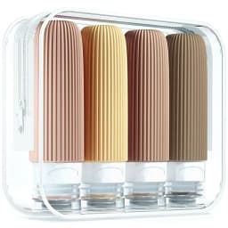4 Pack Leak Proof Travel Bottle Set Made Of Silicone - TSA-Approved Containers For Toiletries And Conditioner
