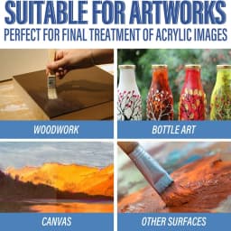 200ML Acrylic Varnish High Gloss Finish, Protective Clear Coat for Paintings, Non-Yellowing Waterproof Sealant, Anti-Cracking wi