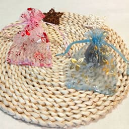 25/50/100pcs Organza Gift Bag 9x12cm 10x15cm Bauhinia Foil Stamping Flower Print Wedding Party Candy Jewelry Packaging Pouches