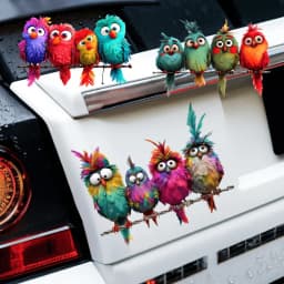 1PC Funny Bird Creative Glass Window Decorative Stickers for Windows Glass Wall Mirror Festival Home Decoration Vinyl Decals