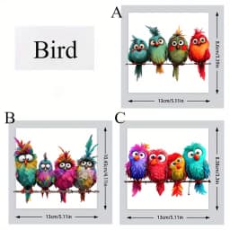 1PC Funny Bird Creative Glass Window Decorative Stickers for Windows Glass Wall Mirror Festival Home Decoration Vinyl Decals