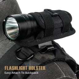 Tactical Flashlight Pouch Belt Torch Bag Durable Hunting Lighting Accessory Outdoor Survival Kits Case With 360 Degree Carabiner