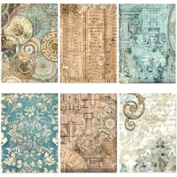 12 Sheets Punk Style Scrapbook Paper Scrapbooking Supplies Craft Paper For Junk Journal Card Making DIY Art Crafts Collages