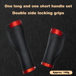PE Rubber MTB Bike Grips Handlebar Cover Rubber Soft Anti-Skid Bicycle Grip Alloy Lock Bar BMX Handle Cuffs Cycling Accessories
