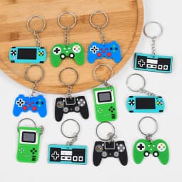 6/12/24Pcs Video Game Machine PVC Keychains Kids Birthday Party Favors Gift for Guest Goodie Pinata Fillers Backpack Pendant Toy