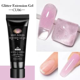 MEET ACROSS 20ml Fluorescent Extension Nail Gel Bright Pink Blue Purple UV Hard Gel Nails Finger Prolong Neon Buliding Gel