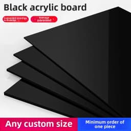 Mirror Light Black Acrylic Board Can Reflect Sheet Methacrylate Plate Custom DIY Craft Project Sign Table Number Sign
