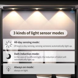 LED Ultra Thin Under Cabinet Lights Motion Sensor Night Light Wireless 3Color Dimmable For Kitchen Cabinet Bedroom Wardrobe Ligh