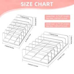 Acrylic Eyeshadow Palette Makeup Organizer 7-Section Makeup Palette Organizer Cosmetics Storage Holder for Eyeshadow Palettes