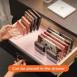 Acrylic Eyeshadow Palette Makeup Organizer 7-Section Makeup Palette Organizer Cosmetics Storage Holder for Eyeshadow Palettes