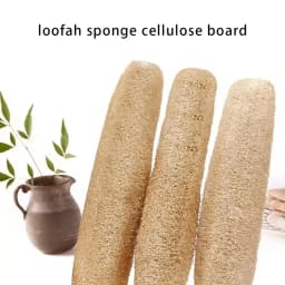 Natural Bath Loofah Exfoliating Body Sponge with Rope Loofah Scrubber for Skin Care Spa Shower Body Bath Brush Kitchen Cleaning