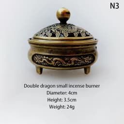 Elephant Lucky Incense Burner Metal Lotus Incense Burner Bowl Incense Holder With Handle Yoga Meditation Home Decor AncientStyle