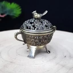 Elephant Lucky Incense Burner Metal Lotus Incense Burner Bowl Incense Holder With Handle Yoga Meditation Home Decor AncientStyle