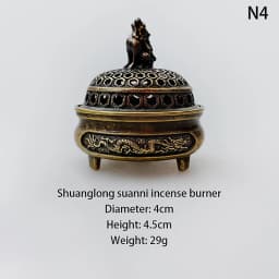 Elephant Lucky Incense Burner Metal Lotus Incense Burner Bowl Incense Holder With Handle Yoga Meditation Home Decor AncientStyle