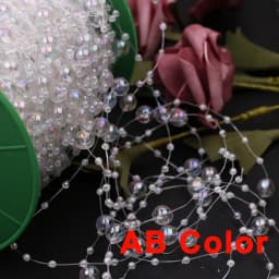 2/5/10Meter Imitation Pearl String Fishing Line Artificial Pearls String 8+3mm Bead Chain for Craft Garland Flower Wedding Decor