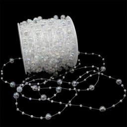 2/5/10Meter Imitation Pearl String Fishing Line Artificial Pearls String 8+3mm Bead Chain for Craft Garland Flower Wedding Decor