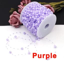 2/5/10Meter Imitation Pearl String Fishing Line Artificial Pearls String 8+3mm Bead Chain for Craft Garland Flower Wedding Decor