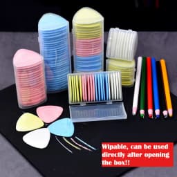 Erasable Fabric Tailor Chalk Set | Multicolor Sewing Pattern Marking Tool, Clothing Patchwork DIY Needlework Accessories in Box