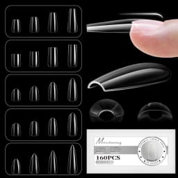 160/320pcs False Nails Full Cover Press-On Nails Coffin Stiletto Soft Gel False Nails Pieces for DIY Nail Extension salon tools
