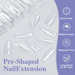160/320pcs False Nails Full Cover Press-On Nails Coffin Stiletto Soft Gel False Nails Pieces for DIY Nail Extension salon tools