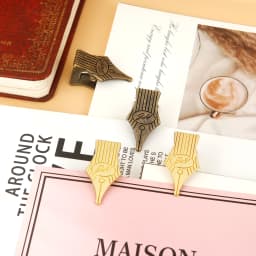 2PCS Metal Nib Binder Clips Bill Binder Clip Foldback Notes Letter File Paper Clip Binding Securing Clip Stationery