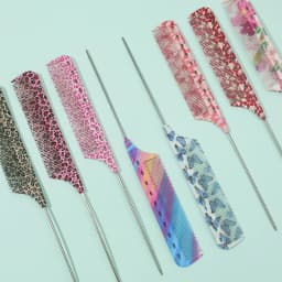 1pc/3pcs/8pcs 8 Unique Colorful Anti-Static Rat Tail Combs - Durable & Stylish, Leopard/Neon/Floral & More Patterns Available