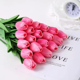 Artificial Flower Realistic Touch Tulip Scrapbooking Home Room Decoration Wedding Garden Archway Garland Festival Bouquet DIY