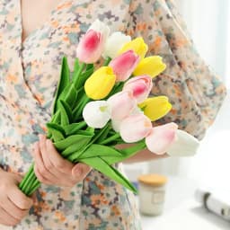 Artificial Flower Realistic Touch Tulip Scrapbooking Home Room Decoration Wedding Garden Archway Garland Festival Bouquet DIY