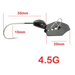 5pcs/pkt Jig head hook with spinner 4.5G lure hook DIY soft lure hook Spinner For Soft Worm Wobbler Lure Fishing tackle