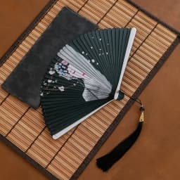Chinese Style Japanese Classical Folding Fan Black Portable Women's Folding Fan Exquisite Ancient Style Bamboo Fan