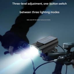 Bicycle Solar Charging Front Light Wide-Angle MTB Road Bike 3 LED Headlight Flashlight Easy to Install Cycling Accessoreis
