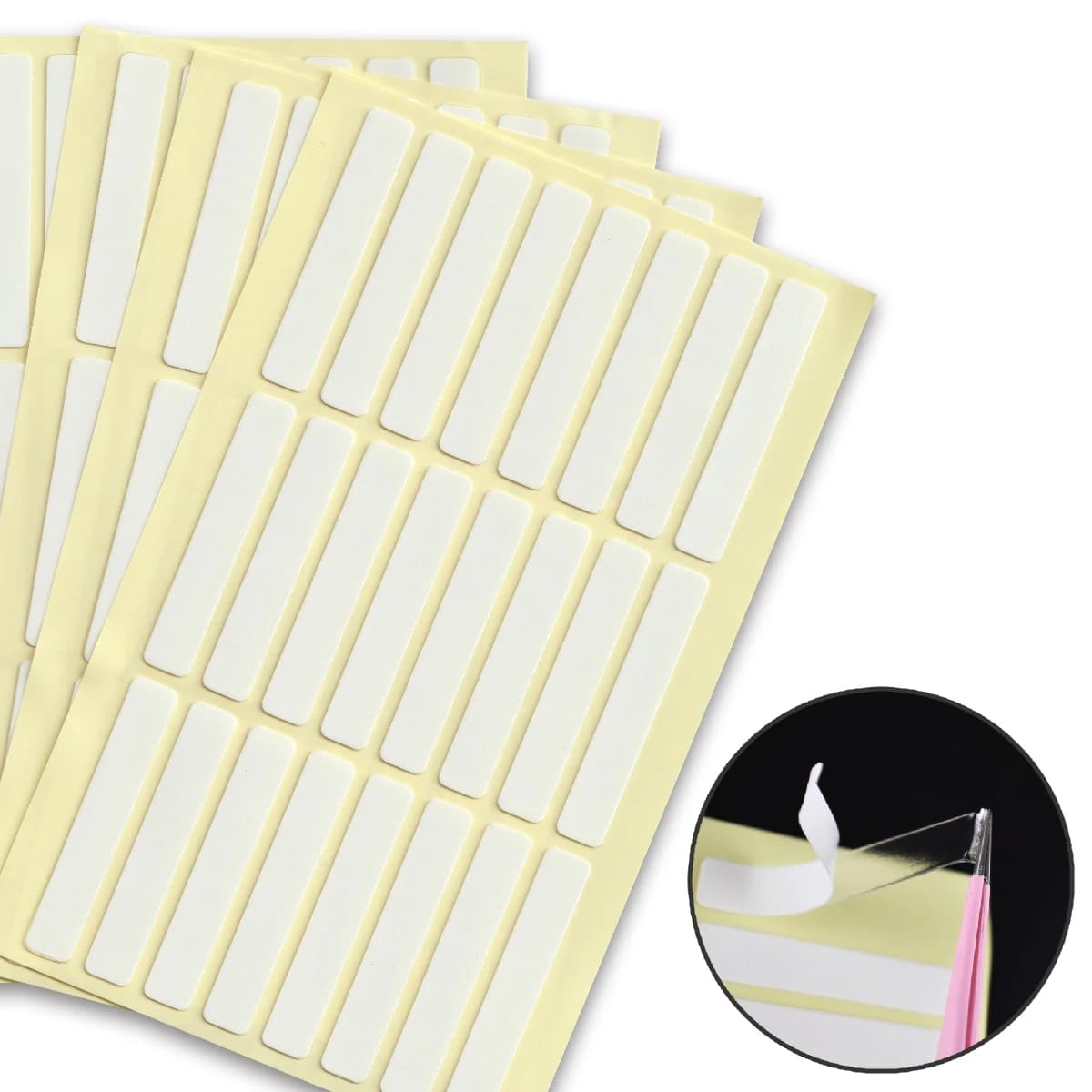 1 to 100 Sheets Double-Sided Crystal Nail Adhesive Strips Transparent PET Tape for False Nail Practice Display & Training Stands
