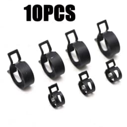 10pcs Stainless Steel Spring Hose Clamps 6-22mm Fuel/Water/Air Pipe Clips for Automotive and Plumbing