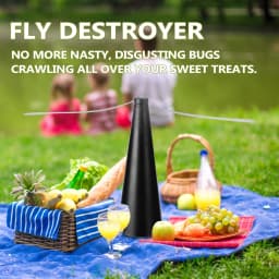 Fly Repellent Automatic Fan Fly Fans Pest Repellent Table Fan Battery/USB Powered Bug Repellent Keep Flies Away For Home Outdoor