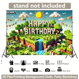 One 2D background banner, a birthday celebration scene, a very beautiful and unique background fabric, made of polyester fiber