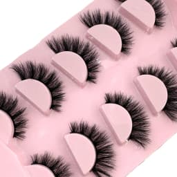 New 5 Pairs of Fake Eyelashes, Mink Fur Soft and Fluffy, Short, Drag Queen Lashes Naturally Curled, Suitable for Self Grafting