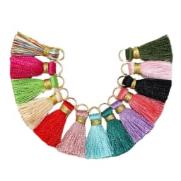 100/50Pcs 20mm Mini Metal Hanging Ring Tassel Trim Pendant DIY Craft Jewelry Handmade Earrings Decor Materials Fringe Trim