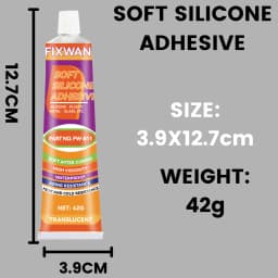 Soft Silicone Adhesive - High Low Temperature Resistant, Waterproof for Bonding Silicone, Metal, Glass, Plastic, Ceramic etc.