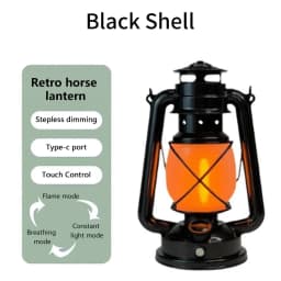 Vintage Lantern Portable Camping Light Rechargeable Outdoor Hanging Travel Light 3 Lighting Modes For Bar Restaurant Decoration